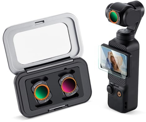 K&F CONCEPT VND Filter Set kompatibel mit DJI Osmo Pocket 4/3 | Magnetisches Set: VND2-32 + VND32-512 Filter, Aluminiumrahmen