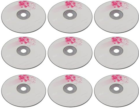 RIZGHWOY Discos CD R en Blanco, Discos Grabables de 52X de Velocidad y 730 MB de Capacidad para Imágenes Digitales, Almacenamiento de Datos Musicales, con Tintes de Grabación de Alto (10PCS)