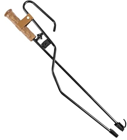 Pinzas Para Fuego – Madera De De Hierro 50,5x9cm, Pinzas Para Chimenea | Juego De Póker De Fuego, Herramienta Para Agarrar Leña Y Hogar Para Hoguera De Acampada Para Uso En Exteriores