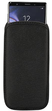 DFV mobile - Housse Chaussette Néoprène pour Smartphone Protection Antichoc Douce Anti-Rayures Lavable Hygiénique Fine Coulissante pour Vivo Y38 (2024) - Noir