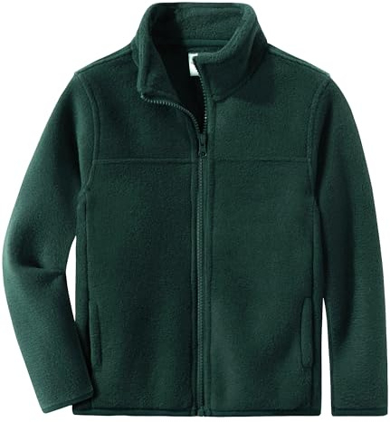 Spring&Gege Chaqueta de forro polar con cremallera completa para niños