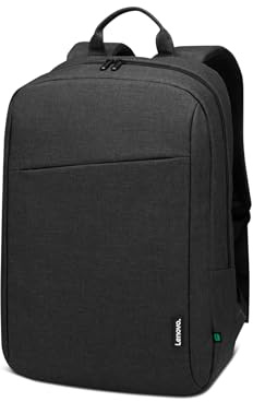 Lenovo B210 ECO Mochila de viaje casual para portátil o tableta de hasta 16”, duradera, repelente al agua, hecha de material reciclado, ligera, diseño elegante para viajes, negocios, color negro
