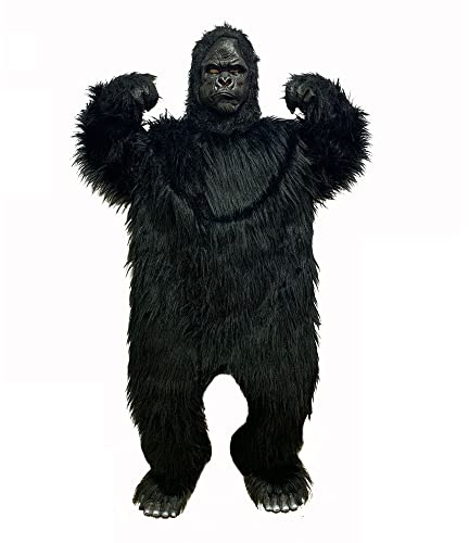 EraSpooky - Disfraz de gorila de Halloween para adultos, trajes de cosplay realistas de chimpancé salvaje