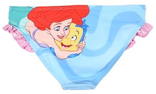 Disney Traje de baño Princesa Ariel y Flounder, Slip para niña (IT, edad, 6 años, regular, azul)