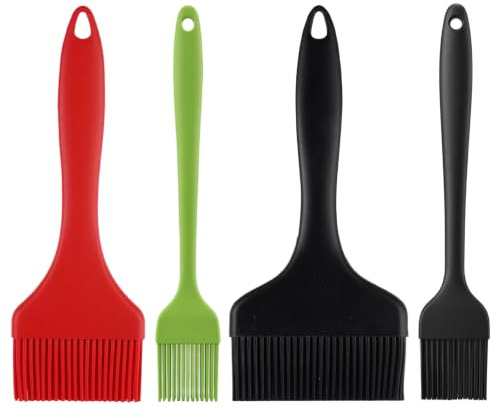 4 Piezas Pincel Cocina Silicona, Pincel De Silicona Para Repostería