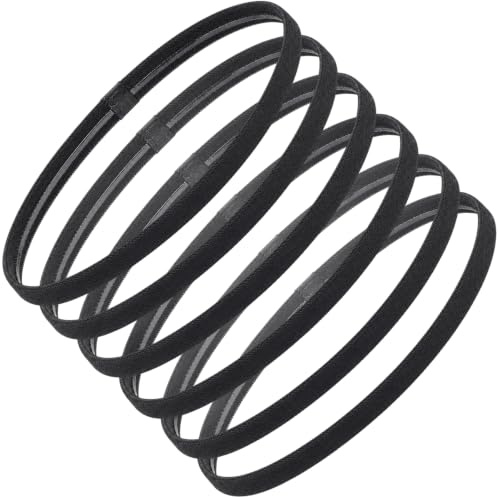 lulir 6 Pack Sports Headbands Non Slip Elastic Headbands for Running | Non Slip Sports Headbands for Men, Women & Youth, Ideal for Football, Running, Yoga, Gym, Tennis, Makeup & Everyday Wear