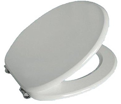 Sedile copri vaso copri water mdf in legno bianco tavoletta universale 435 x375 millimetri (1000061371)