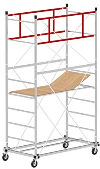 Andamio con altura de trabajo de 4,10 m, de acero, serie M4 LUX 150, fabricado en Italia SCEDIL