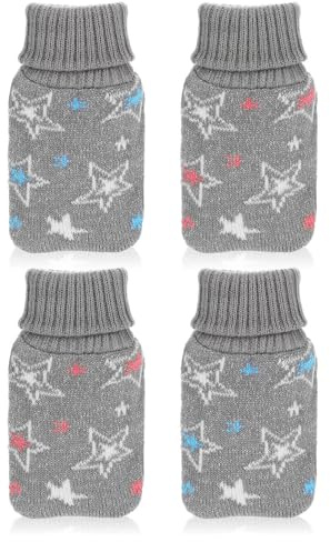 com-four® 4x fickvärmare i turtleneck-design, handvärmare med stjärnmotiv