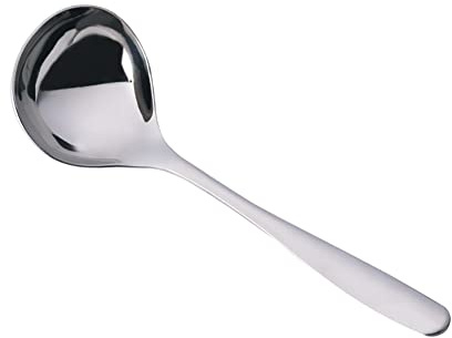 UUYYEO Stainless Steel Mini Soup Spoon - Small Deep Kitchen Serving Sauce Ladle for Cooking