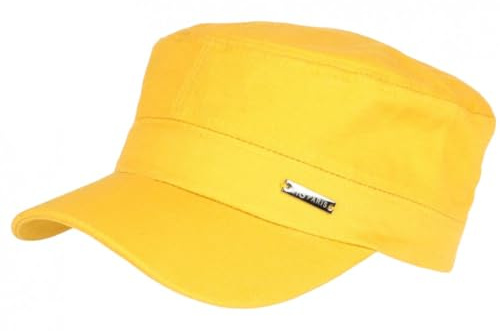 Gorra Militar Amarillo Ejército de Algodón Clyff Tendencia - Tamaño: Talla única - Color: Amarillo - Unisex, amarillo, Talla única