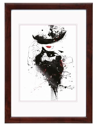 Kunststoffrahmen Klarglas Bilderrahmen Frame Foto Collage Portraitrahmen Glasscheibe PS-1: Farbe: Mahagoni | Format: 21x29,7 DIN A4