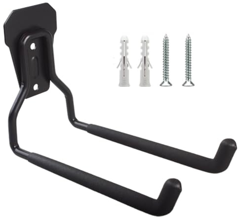 Maclean 1x Gancio per garage, Supporto da parete per Garage per Pneumatici, tubi, scale, Biciclette - carico max Gancio a muro per organizzazione, Portautensili (1, Distanza dal muro: 16,5 cm)