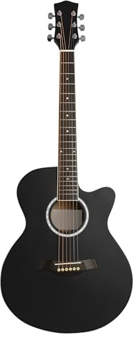 Full Size Acoustic Guitars with Steel Strings– Black