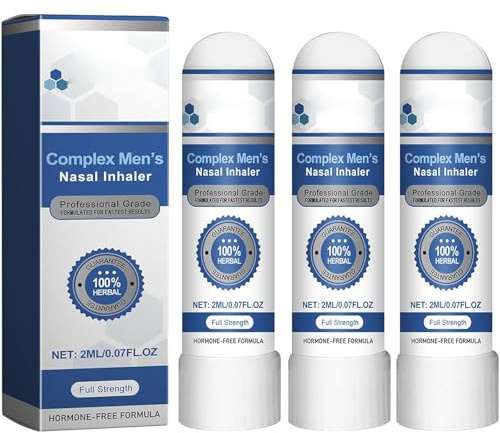 Complex Men's Nasal Inhaler, Natural Nasal Inhaler Stick, Restores Energy and Vitality, Provides Everyday Comfort (3PCS)