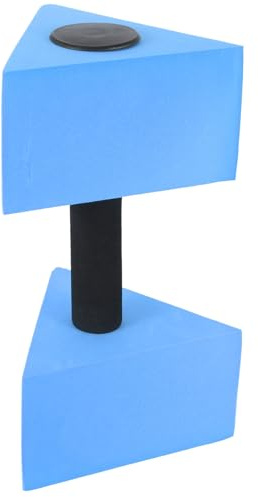 TOPBATHY Manubri per Piscina in Eva per Esercizi in Acqua, Attrezzi Acquagym per Allenamento e Rafforzamento Schiena, Peso Galleggiante Blu per Workout in Piscina
