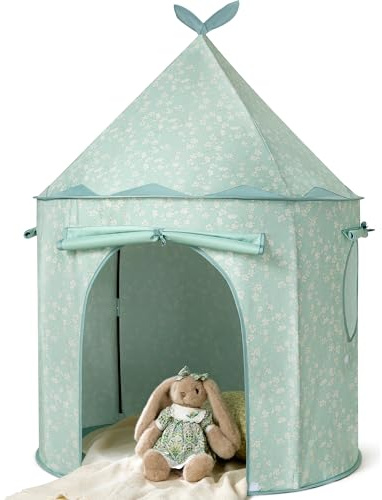Tiny Land Kids Play Tent, Cute Green Pop Up Tent for Kids Indoor