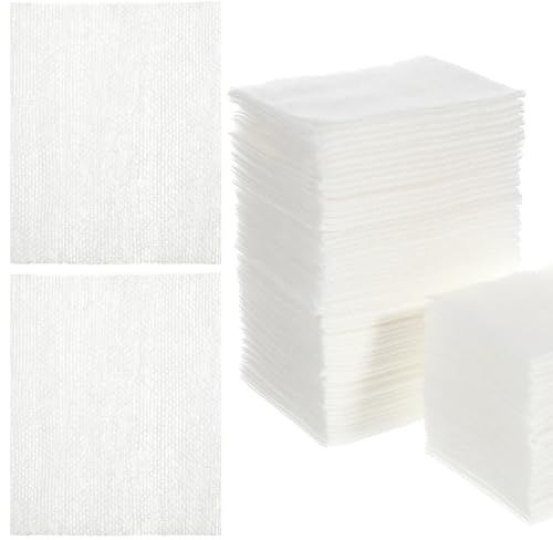 HEALEEP Discos de Algodón Cara Elásticos, 2 Paquetes de 200 Unidades, Almohadillas de Algodón Suaves para Desmaquillar y Compresas Húmedas, Cuidado Facial y Belleza Diaria