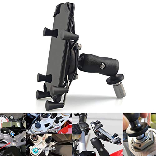 evomosa Motorrad Handyhalter GPS Halterung Ständer einstellbar für Smartphone am Motorrad mit Loch für R1 R6 F5 CBR650F VFR1200