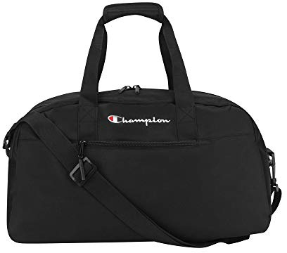 Champion Borsa da viaggio con logo, Nero/Scarlet., taglia unica, Sacca da mare con logo Champion