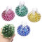 Squeeze Ball mit Netz, RosyFate 4 Stück Squishy Mesh Ball, Quetschball Im Netz Glitzer, Stressball Fidget Toy, Anti Stress Spielzeug, für Kinder und Erwachsene (A)