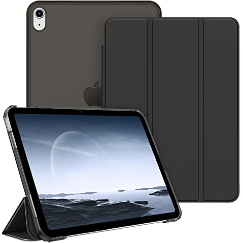 FINTIE Ultra Slim Tablet Case Cover for iPad (A16) 11th Generation 11 Inch 2025 / iPad 10th Generation 10.9 Inch 2022 - Frosted Back Shell with Fold-back Stand and Auto Wake/Sleep, Black