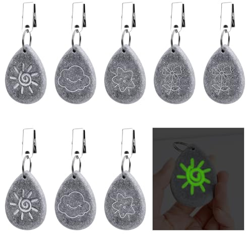 Dadabig 8 Pezzi Pesi per Tovaglia, Clip per tovaglia in Marmo, Ciondolo Tovaglia con Clip per Picnic in Outdoor Picnic, Giardino, Feste, Casa e Ristorante (Grigio, 55g
