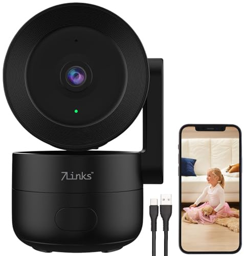 7links Elesion Kamera: WLAN-2K-Überwachungskamera, Pan/Tilt, Tracking, Sirene, Privat-Modus (Überwachungskamera innen, Elesion, Cam)