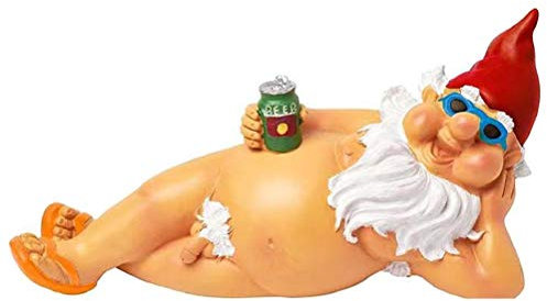 Generic Funny Rude Garden Gnomes, Garden Gnome Statue Naughty Garden Funny Gnome, Naughty Couple Garden Statue Dwarf Lawn Decorations, Outdoor Goblin Art Decoration (Beach Male)