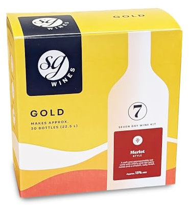 SG Wines Gold 30 Bottle 7 Day Red Wine Kit - Merlot