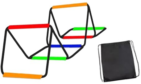 MotiveTech Agility Ladder, Speed ​​Ladder, Workout, Improves Coordination, Home Gym, Outdoor Sports, Foldable Rugby, Multipurpose Fitness, 6 Grids with Bag