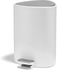 Joseph Joseph EasyStore 5L Steel Pedal Bin with Liner Storage Pocket, Soft-Close Lid, Bathroom/Bedroom Bin