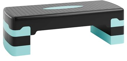 Ultrasport Aerobic Steppbrett I Step Up Board Rutschfest, 3-fach Höhenverstellbar I Fitness Stepper für Zuhause, Stepboard, Stepbench Brett 68 x 28 cm, Blau
