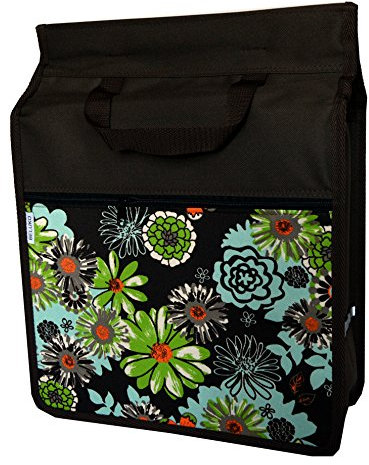 FAHRRADTASCHE 26 28 Erwachsene Satteltasche Gepäckträgetasche Doppel 2x15l / Einzelne 1x15l (34. UNO - Blumen braun)