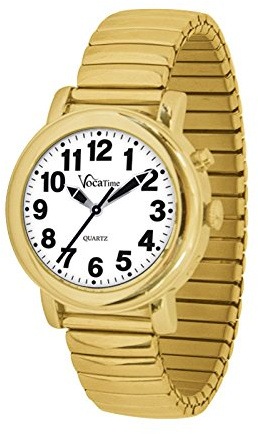 VocaTime Womens Gold Tone Talking Watch - Gold Tone Expansion Band