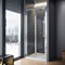 ELEGANT 800mm Bi Fold Shower Enclosure Inwards Opening, Space Saving Shower Door