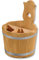 Besteckbehälter aus Holz H=20 D=14 cm ge, Braun