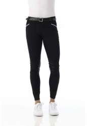 Herren Reithose Silikon Kniebesatz LARS EquiTheme schwarz 44
