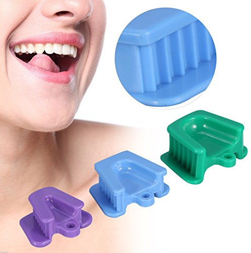Norhogo 3 piezas de soporte bucal de silicona, mordaza, soporte bucal para dentistas, bloque de mordida, abrealmohadillas, retractor, pequeño, mediano, grande, para férulas de apretón, accesorios de