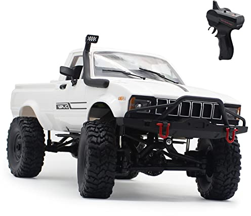 fisca 1:16 Camión teledirigido WPL C24-1 Auto a Escala Completa 4WD Camión Todoterreno con Faro Camión RC, Modelo de Elevación de Alta Velocidad Juguetes