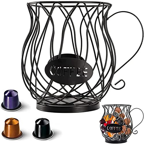Kaffeekapselkorb, Kaffeekorb, Kaffee Kapseln Aufbewahrungs Korb, Kaffeekapselhalter-Design für Kaffeebar