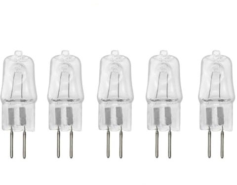 UGEFKMQ Lampadina Alogena G5.3 220V 100W GU5.3 Base a doppio ago Lampadine Alogene Capsule Alogeno Lampada T4 Jcd Bianco Caldo Dimmerabile 5Pc 50W