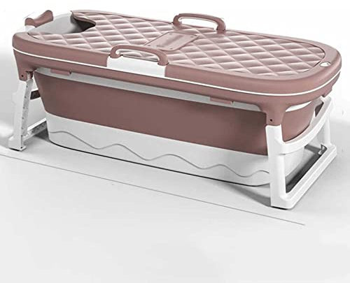 Baignoires japonaises pliantes – Grande baignoire portable pour adultes avec bidet et sauna – Bain à remous à domicile – 137,2 cm – Design pliable – Baignoire de cabine de douche