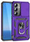 Kickstand Case for Samsung Galaxy S25 Plus/S25+/S24 Plus/S24+ with Built-in Slide Camera Cover & 360° Rotate Ring Stand Magnetic Shockproof Protective Samsung25+ Galaxy25+ S25Plus 5G case, Purple