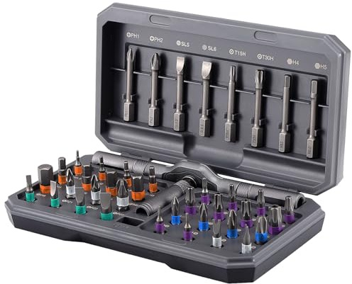 Moendergo 42-i-1 spärrhake precisionsskruvmejsel set verktyg presentförpackning Phillips skruvmejsel bitar, torx skruvmejsel, stjärnskruvmejselset, reparation för elektronik, Xbox, datorer, MacBooks