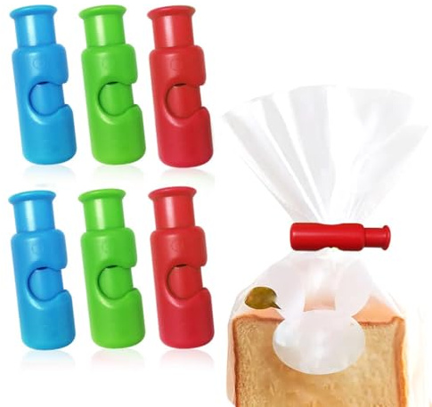 OUDQFCJ 6 pièces Pinces pour Sacs, Pinces pour Aliments, Pinces pour Sacs d'épicerie réutilisables, Pince pour Fermer Sachet Alimentaire, Pinces pour Fermeture de Pain