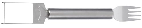 Veemoon Affettatrice per Anguria in Acciaio Inox 2 in 1 Forchetta Tagliafrutta Multifunzionale per Cucina Utensile Professionale per Tagliare Cubetti di Melone e Frutta di Qualità