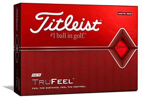 Titleist TruFeel Golf Balls, Matte Red, (One Dozen)