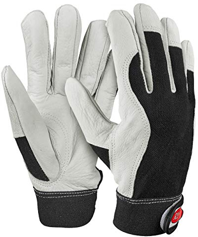 Solidstar HandschuhMan. Hochwertige Arbeitshandschuhe weiche Lederhandschuhe mit Klettverschluß Gr. 6-11 (7/S)