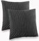Kuscheli® 2er Set Kissenbezug im Doppelpack Cashmer Touch Fleece Kissenhülle, Sofakissen Kopfkissenbezug Kissenbezüge Couchkissen, Farbe:Grau, Größe:2X 40x40 cm